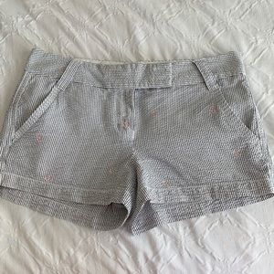 J Crew City Fit Shorts with pink anchors